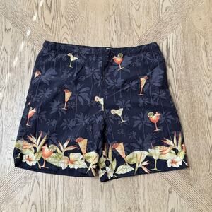 Breakwater Men’s Medium Navy Blue Margarita‎ Swim Shorts Trunks